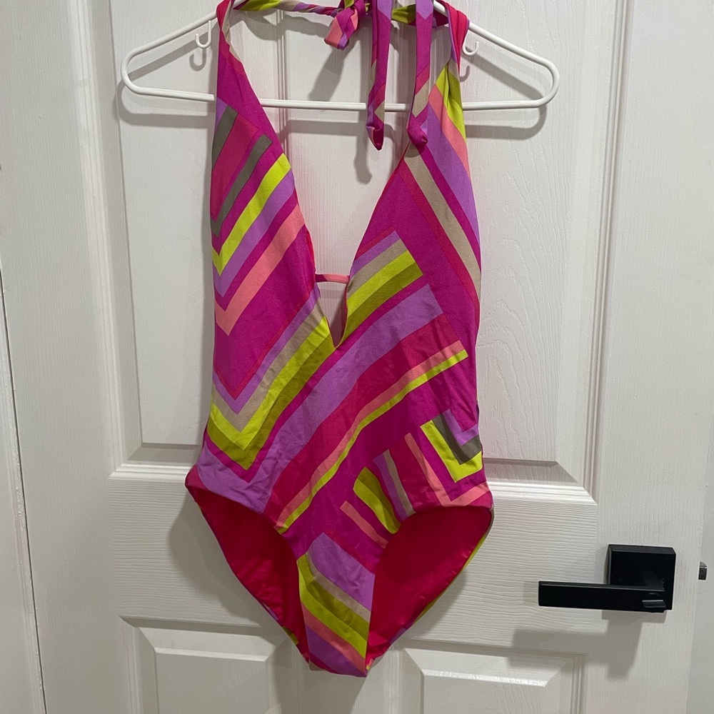Trina Turk NWT Waltz Plunge swimsuit size 10 new one piece - Picture 3 of 5
